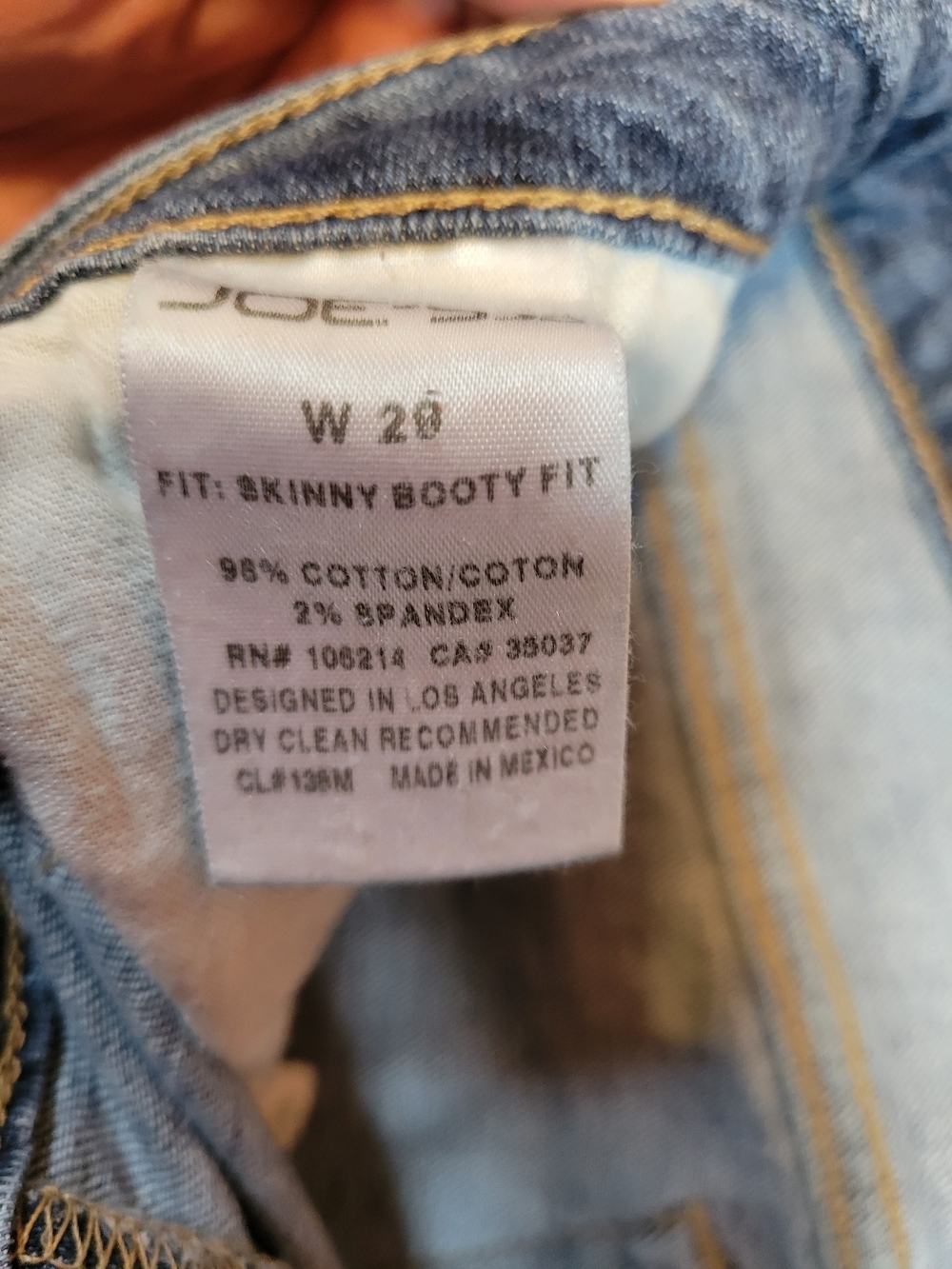 Joe's Jeans Skinny Booty Fit Cotton Stretch Denim Jeans Size 29 - Picture 3 of 10
